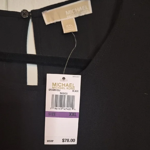 MICHAEL Michael Kors Elegant Black Top - Picture 3 of 3